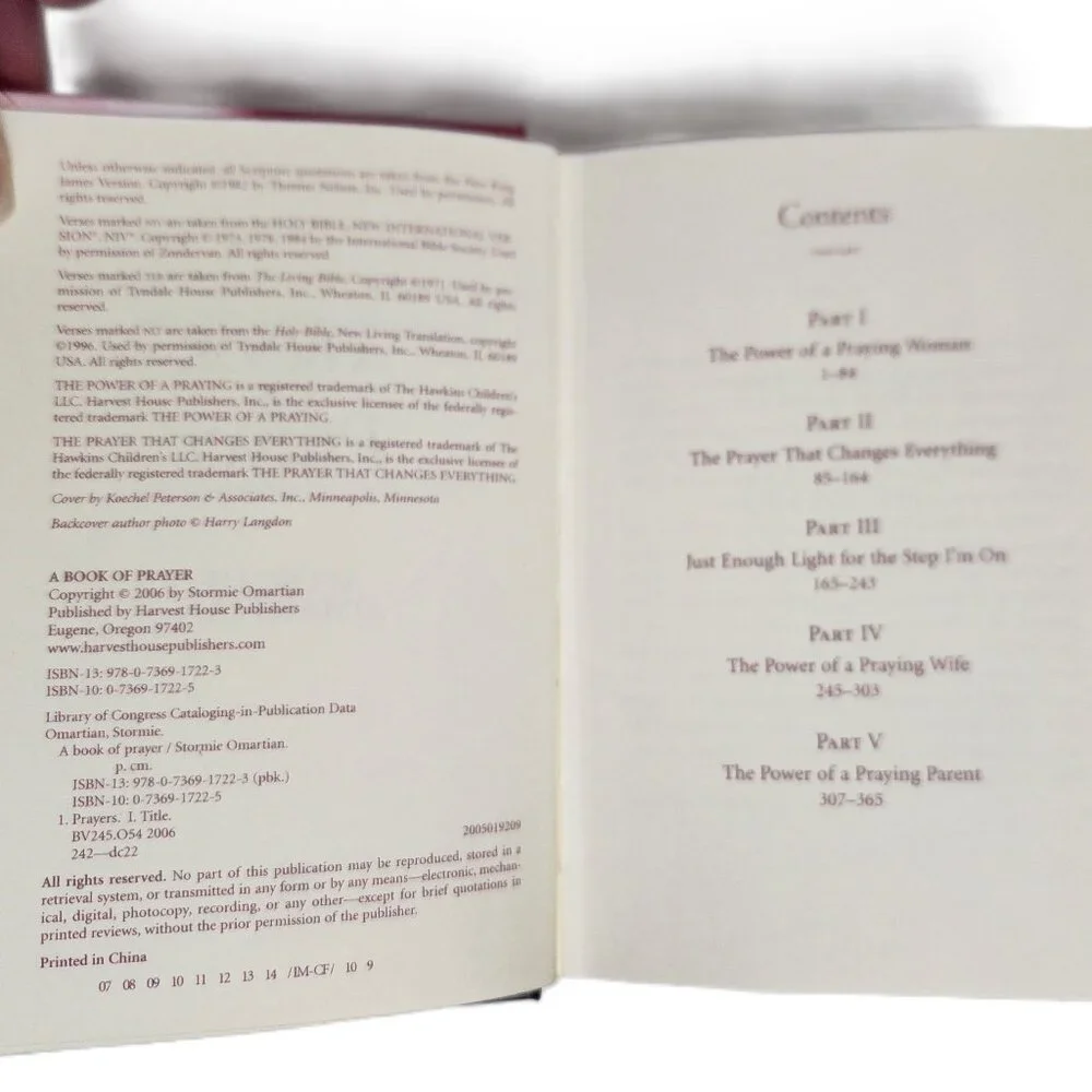 A Book of Prayer: 365 Prayers for Victorious Living 2006 HC by Stormie Omartian